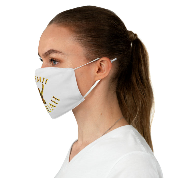All Praise The Most High Yahuah (01–01) | Fabric Face Mask | White