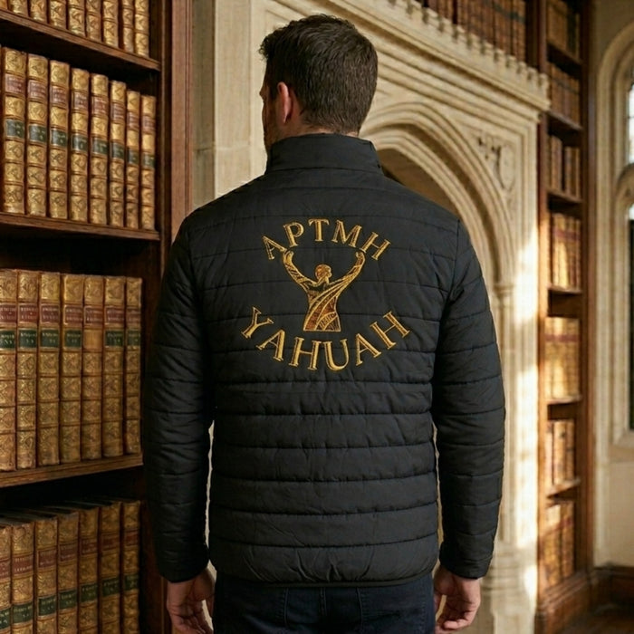All Praise The Most High Yahuah (01–01) | Men's Puffer Jacket| Black