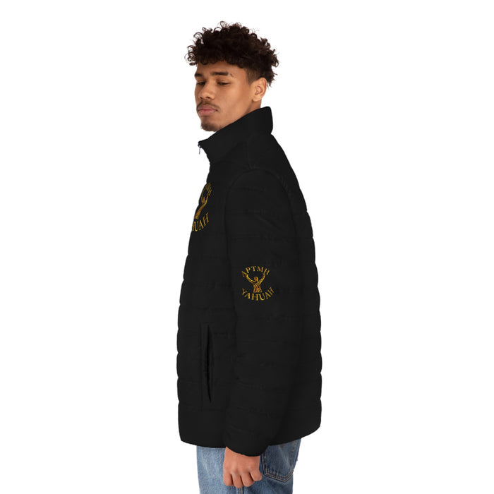 All Praise The Most High Yahuah (01–01) | Men's Puffer Jacket| Black