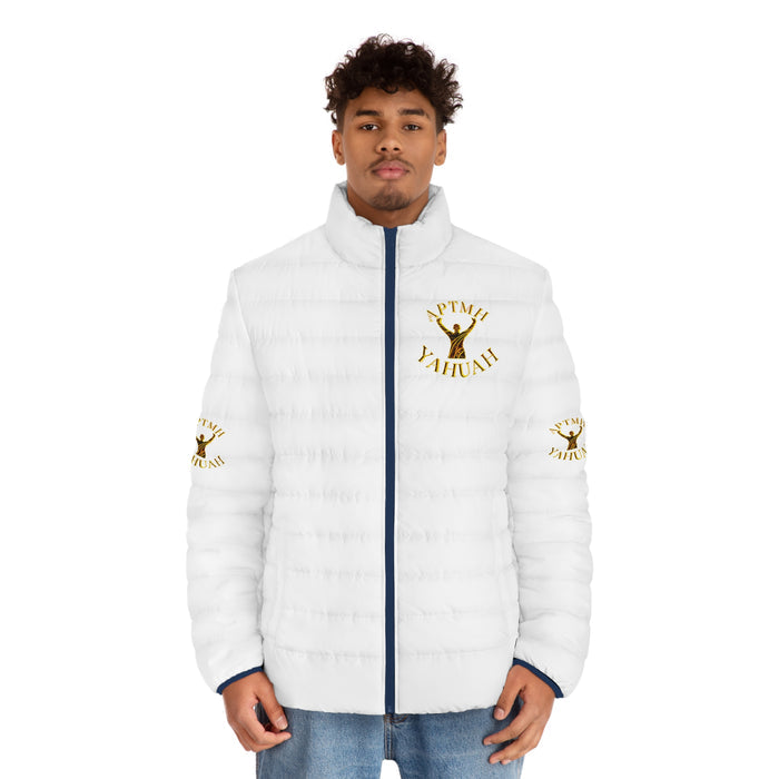 All Praise The Most High Yahuah (01–01) | Men's Puffer Jacket | White