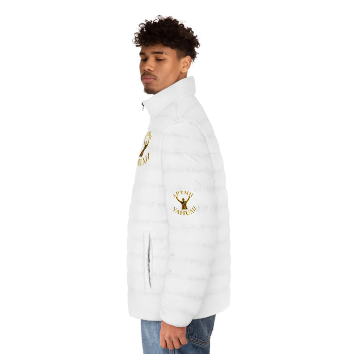 All Praise The Most High Yahuah (01–01) | Men's Puffer Jacket | White