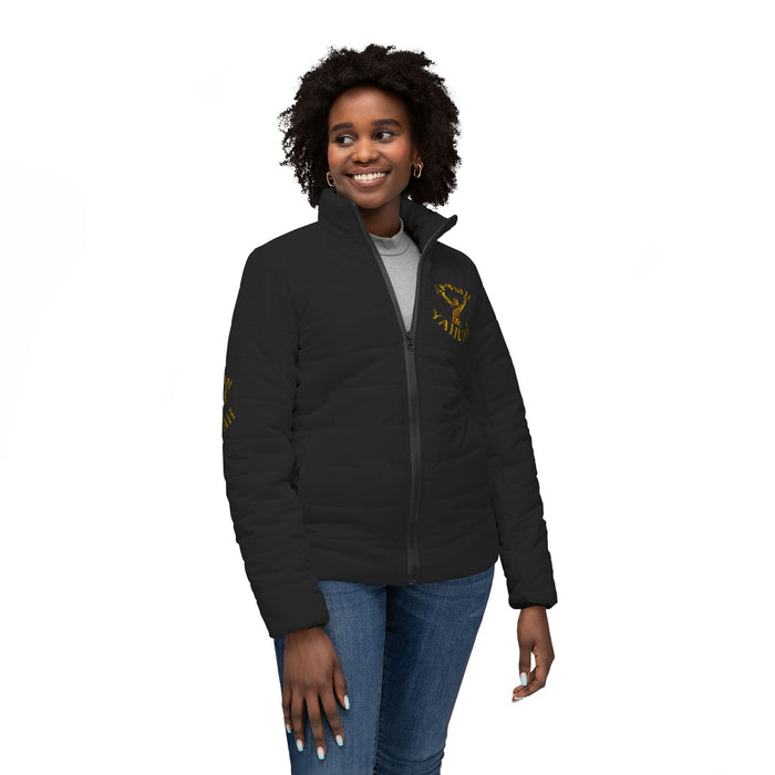 All Praise The Most High Yahuah (01–01) | Women's Puffer Jacket | Black