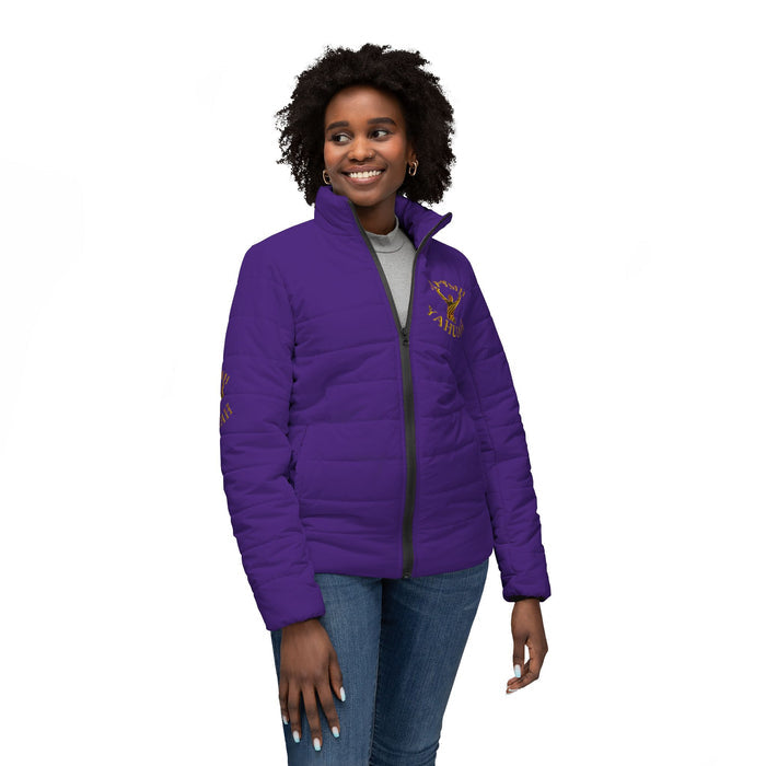 All Praise The Most High Yahuah (01–01) | Women's Puffer Jacket | Purple