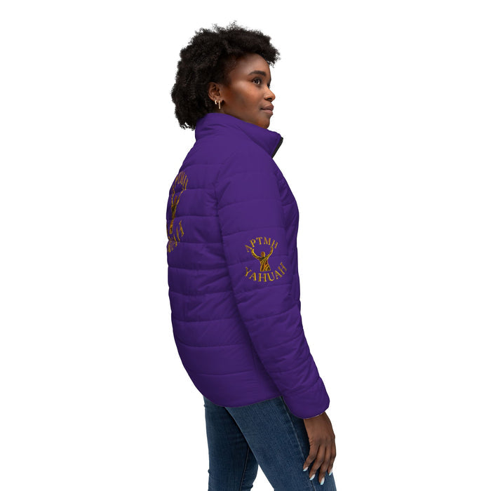 All Praise The Most High Yahuah (01–01) | Women's Puffer Jacket | Purple
