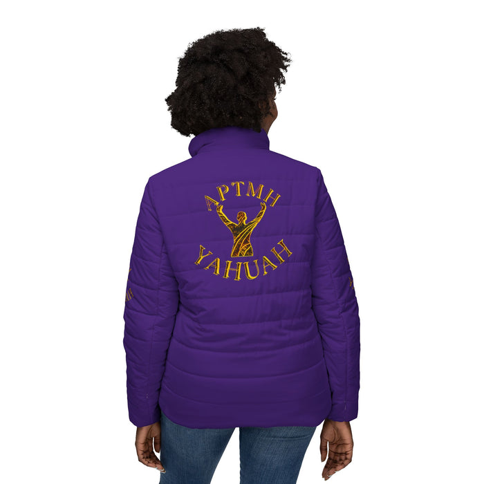 All Praise The Most High Yahuah (01–01) | Women's Puffer Jacket | Purple