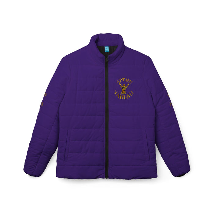 All Praise The Most High Yahuah (01–01) | Women's Puffer Jacket | Purple