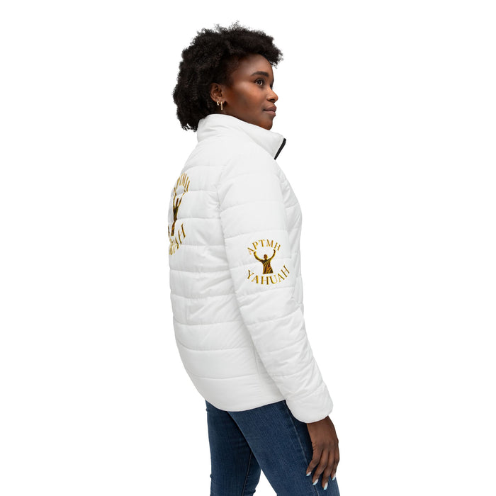 All Praise The Most High Yahuah (01–01) | Women's Puffer Jacket | White