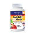 A bottle of Enzymedica Apple Cider Vinegar dietary supplement with red apples depicted on the label.