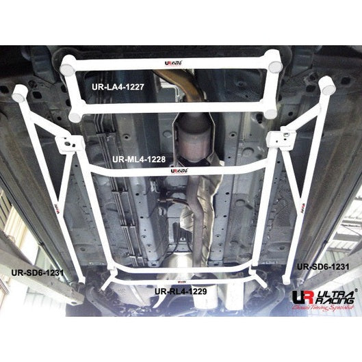 Barres de plancher 3 points Ultra Racing 2x NISSAN X-TRIAL 2ND GEN (T31) 2.0 2WD 2007-2014