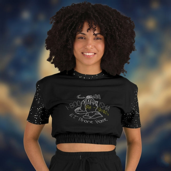 Call Heaven | Fashion Triblend Cropped Short-Sleeve Sweatshirt