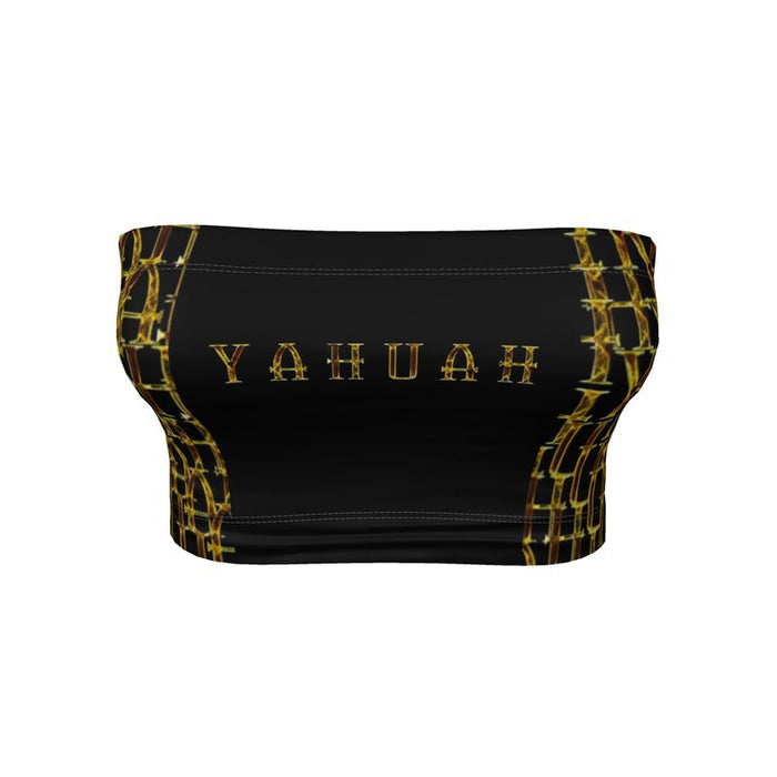 Camo Yahuah (02): Woven in Gold | Bandeau Top