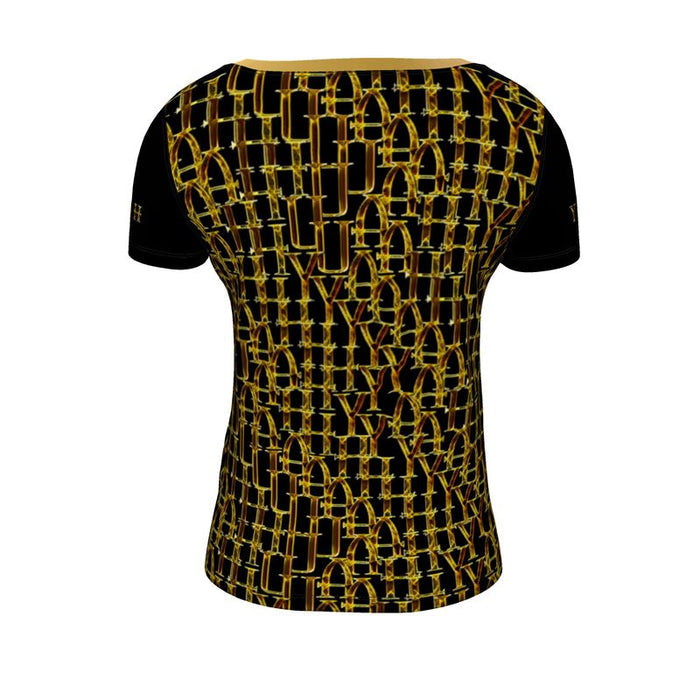 Camo Yahuah (02): Woven in Gold | Scoop-Neck T-Shirt