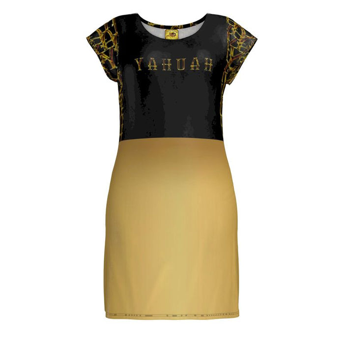 Camo Yahuah (02): Woven in Gold | Tunic T-Shirt Dress