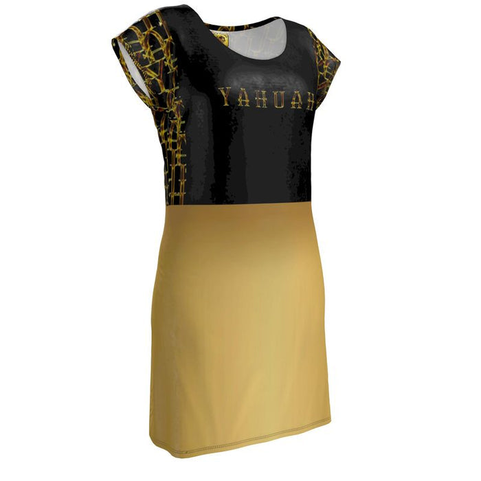Camo Yahuah (02): Woven in Gold | Tunic T-Shirt Dress