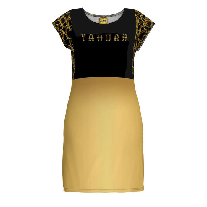 Camo Yahuah (02): Woven in Gold | Tunic T-Shirt Dress