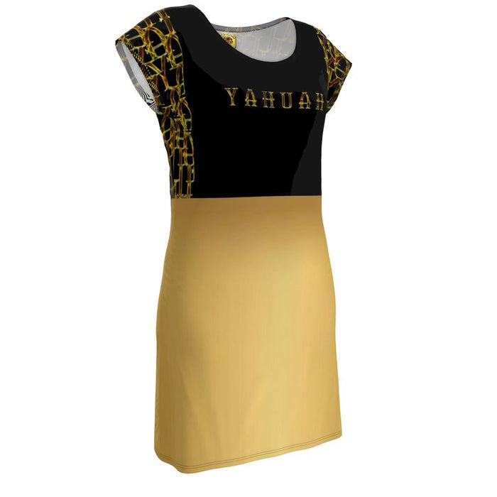 Camo Yahuah (02): Woven in Gold | Tunic T-Shirt Dress