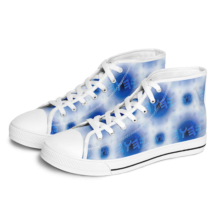 Creator Yahuah (01–01): Moon, Air & Water | Unisex High-Top Canvas Shoes