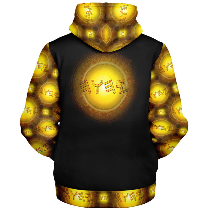 Creator Yahuah (01–02): Sun, Earth & Fire | Unisex Microfleece Zip Hoodie