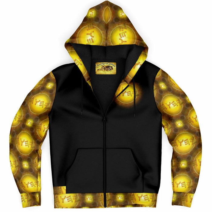 Creator Yahuah (01–02): Sun, Earth & Fire | Unisex Microfleece Zip Hoodie