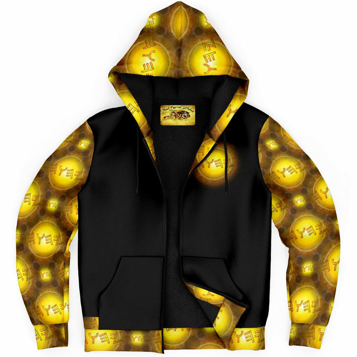 Creator Yahuah (01–02): Sun, Earth & Fire | Unisex Microfleece Zip Hoodie