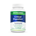 A bottle of 'Critical Digestion' dietary supplement by Enzyme Science, containing 30 capsules for digestion support.