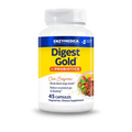 Front bottle shot of Enzymedica Digest Gold + Probiotics, 45 capsules, vegetarian dietary supplement.
