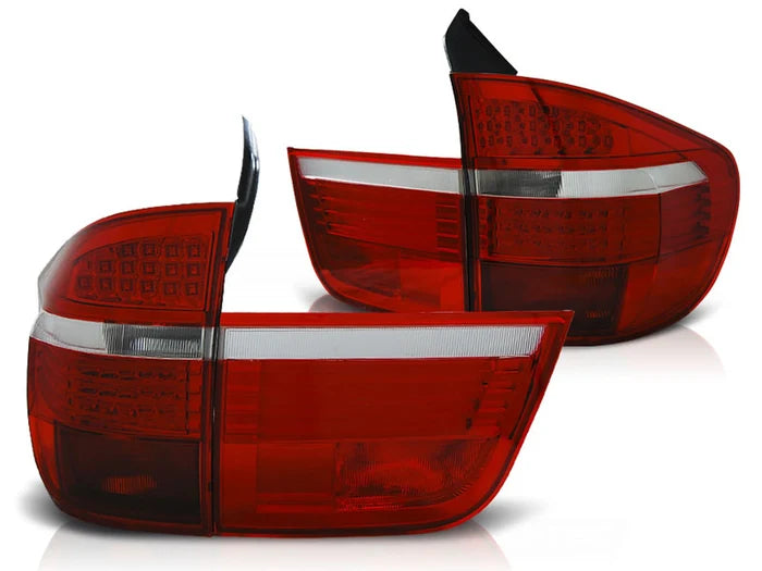 Feux arrière à LED rouge et blanc compatibles avec BMW X5 E70 03.07-05.10