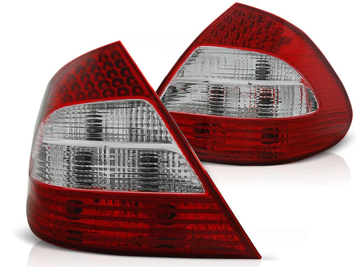 Feux arrière à LED rouge et blanc compatibles avec Mercedes W211 Classe E (03.02-04.06)