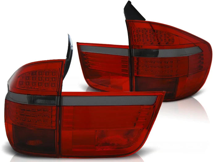 Feux arrière à LED rouge fumé compatibles avec BMW X5 E70 03.07-05.10