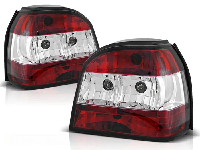 Feux arrière rouges et blancs compatibles avec VW Golf 3 09.91-08.97