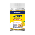 Enzymedica Ginger & Vitamin B6 Gummies bottle on white background, 60 gummies, lemon ginger flavor