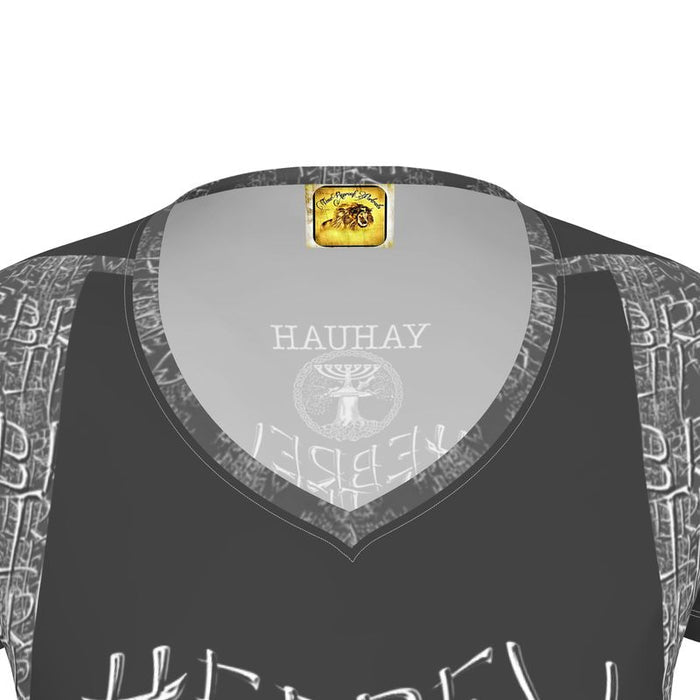 Hebrew Life (01–01) | Women's V-Neck Jersey T-Shirt