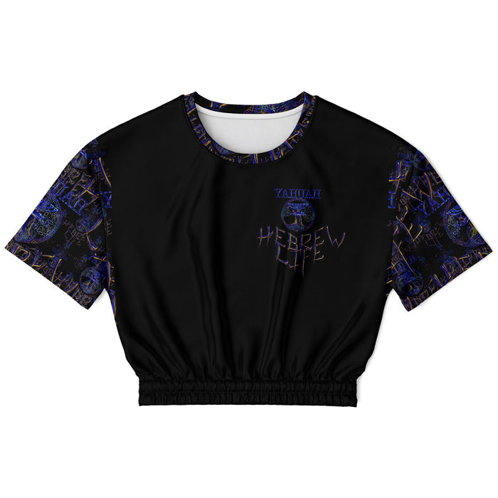 Hebrew Life (01–02) | Fashion Triblend Cropped Short-Sleeve Sweatshirt
