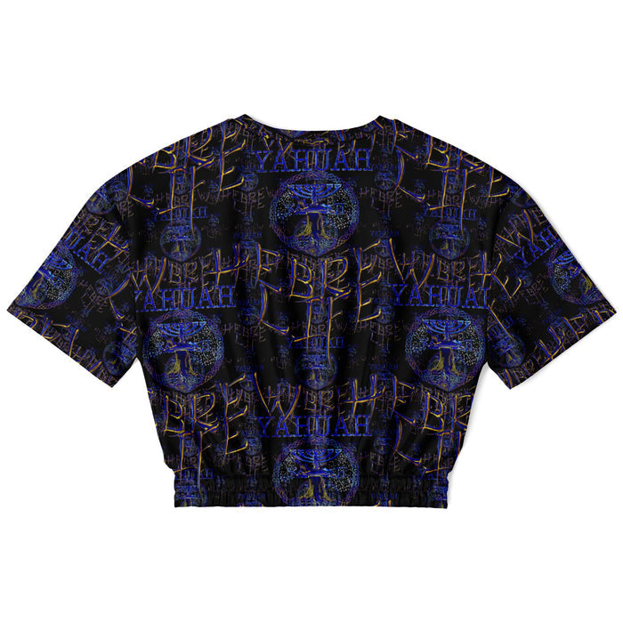 Hebrew Life (01–02) | Fashion Triblend Cropped Short-Sleeve Sweatshirt