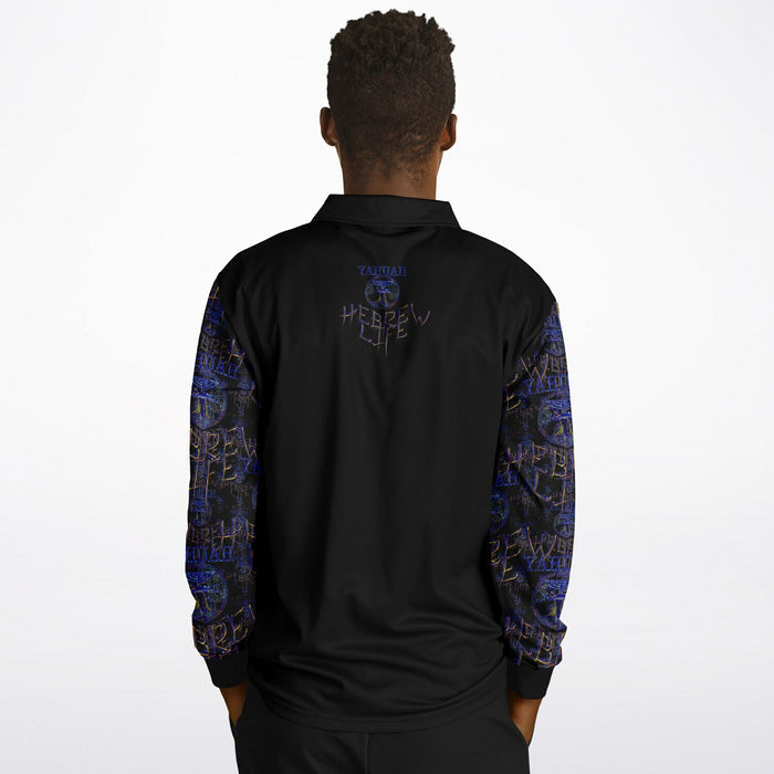 Hebrew Life (01–02) | Men’s Long-Sleeve Polo Shirt