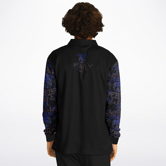 Hebrew Life (01–02) | Men’s Long-Sleeve Polo Shirt