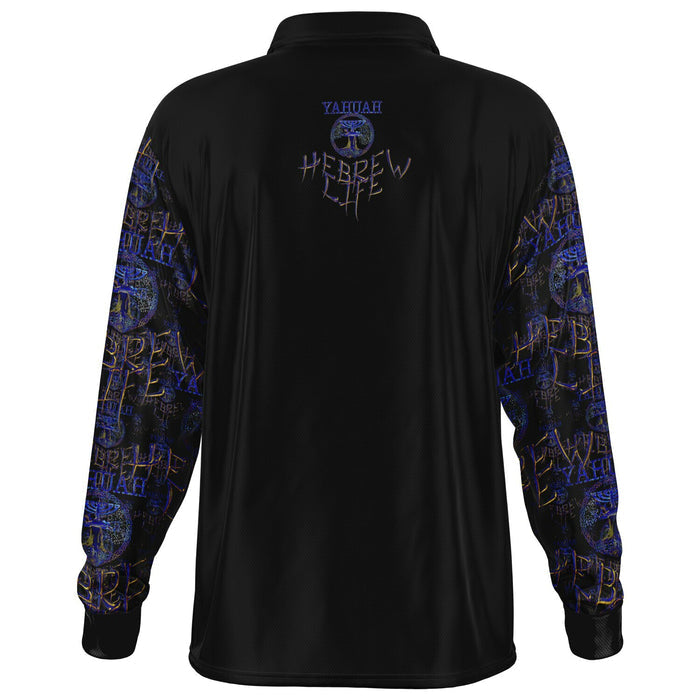 Hebrew Life (01–02) | Men’s Long-Sleeve Polo Shirt