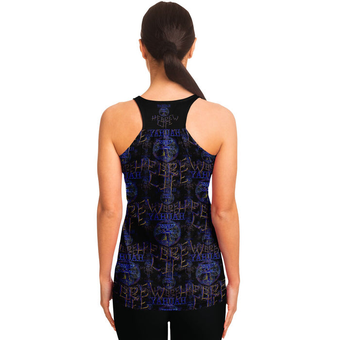 Hebrew Life (01–02) | Women's Flowy Racerback Tank Top