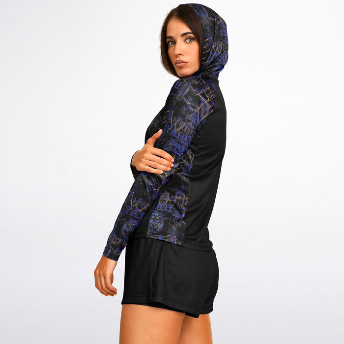 Hebrew Life (01–02) | Women's Long-Sleeve Hooded Performance T-Shirt