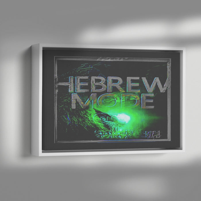 Hebrew Mode - On (01–01) | Horizontal Framed Canvas Print