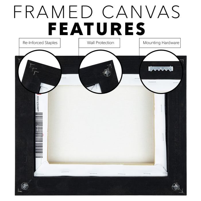 Hebrew Mode - On (01–01) | Horizontal Framed Canvas Print