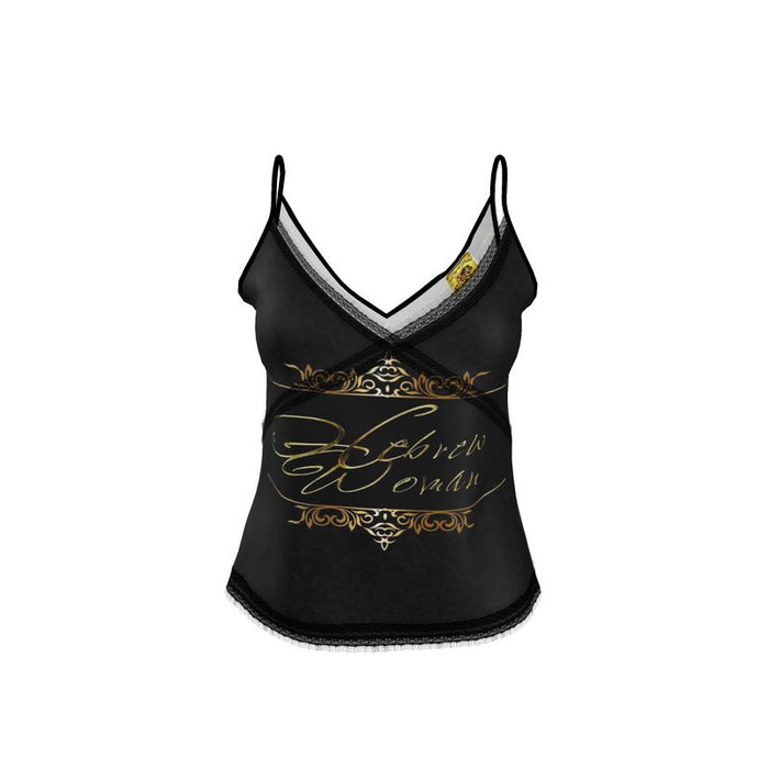 Hebrew Woman (01): Refined in Gold, Rooted in Strength | Lace-Trim Cami