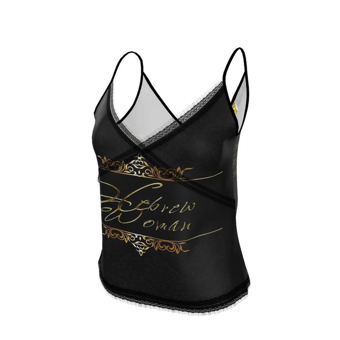 Hebrew Woman (01): Refined in Gold, Rooted in Strength | Lace-Trim Cami