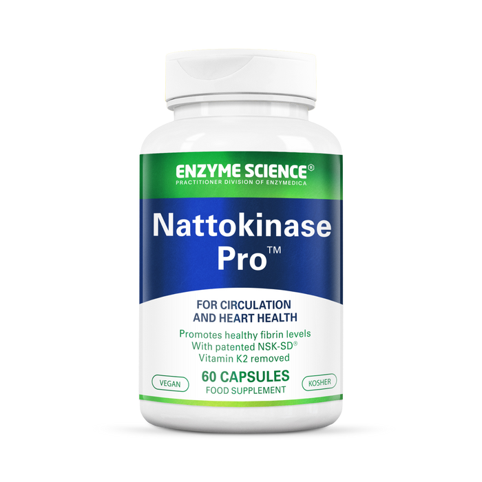 Bottle of Nattokinase Pro that holds 60 capsules