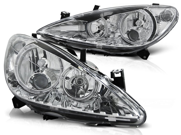 PEUGEOT 307 04.01-06.05 ANGEL EYES CHROME