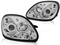 Phares Angel Eyes chromés compatibles avec Mercedes R170 SLK 04.96-04