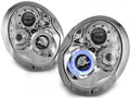 Phares Angel Eyes chromés compatibles BMW Mini (Cooper) 01-04