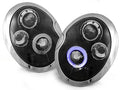 Phares Angel Eyes noirs compatibles BMW Mini (Cooper) 01-04