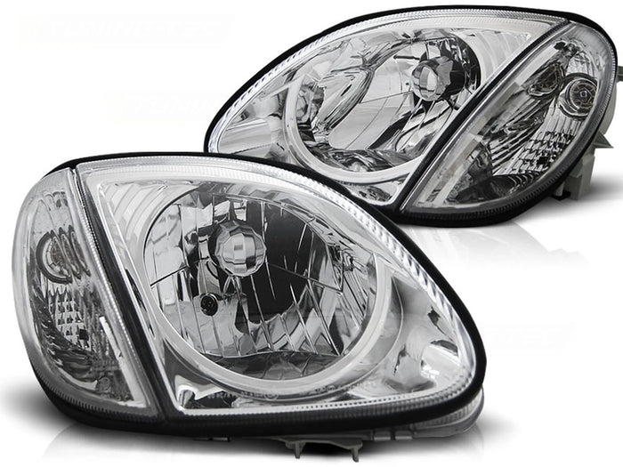 Phares chromés compatibles avec Mercedes R170 SLK 96-04