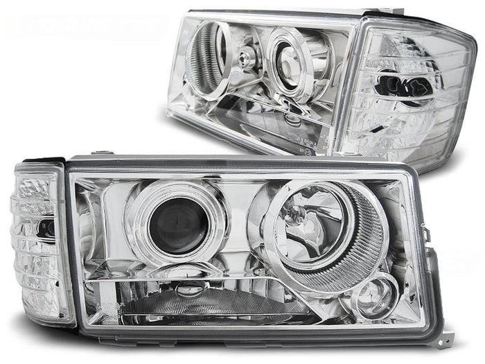 Phares chromés compatibles avec Mercedes W201/190 (12.82-05.93)